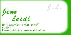 jeno leidl business card